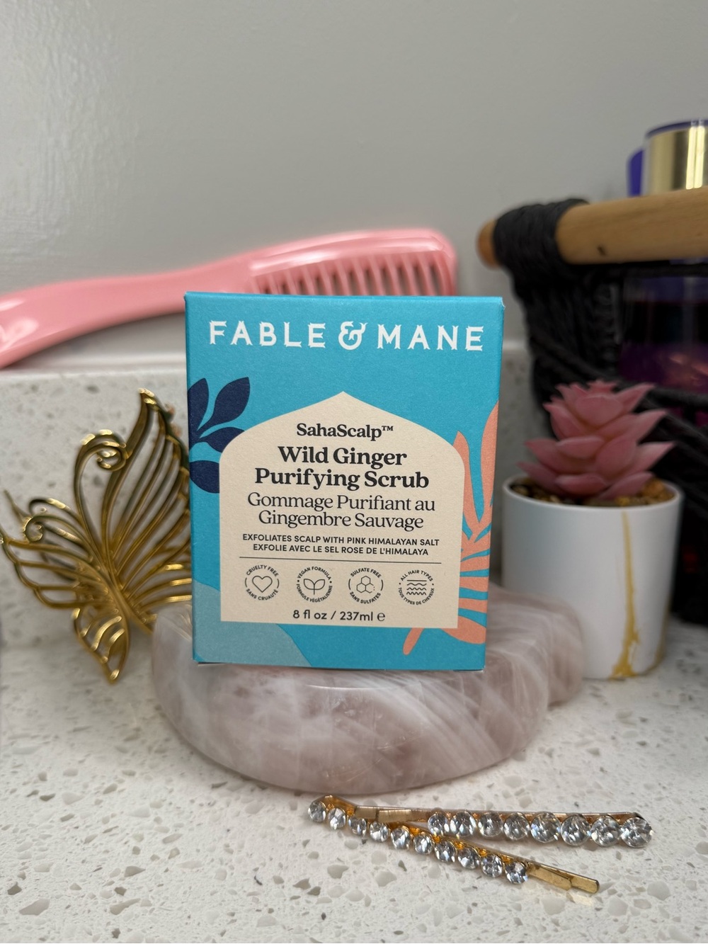 Fable & Mane SahaScalp Wild Ginger Purifying Scrub NWT 8oz